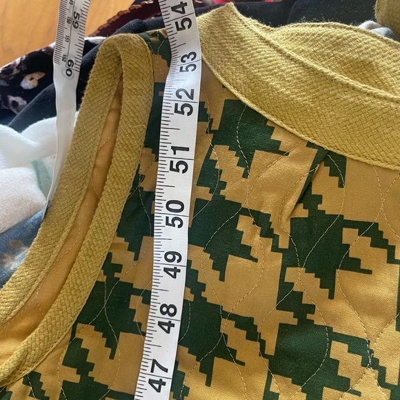 Vintage 60s Handmade Yellow & Green Houndstooth Column Dress - Picture 11 of 13